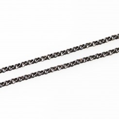 4mm Rolo Necklace - 24 inch (61cm) - Black Tone